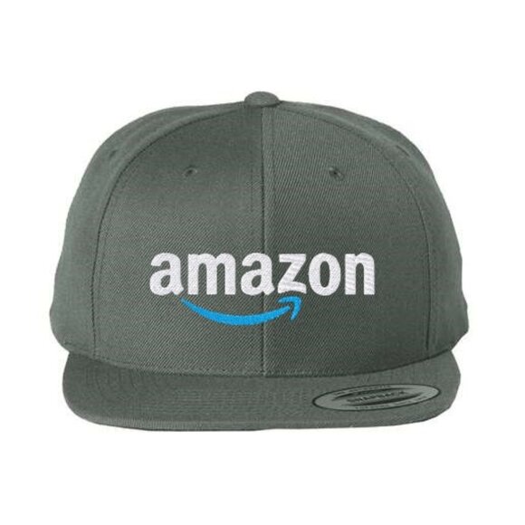 Gray Grey Amazon prime uniform Logo snapback hat cap - Picture 1 of 3